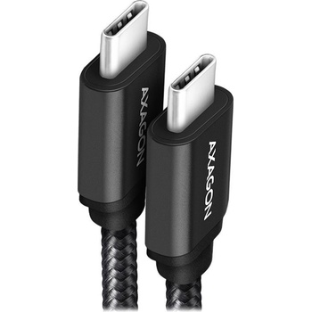 Axagon BUCM3-CM20AB USB-C USB-C, USB 3.2 Gen 1, PD 60W 3A, ALU, 2m, černý
