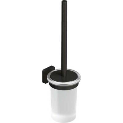 Kludi Vela S WC štětka nástěnná s držákem sklo broušený Gunmetal 25974N2