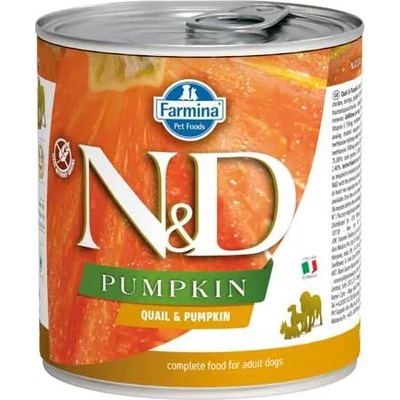Farmina N& D Pumpkin Quail консерва с пъдпъдък и тиква - пълноценна храна за кучета в зряла възраст, 0. 285 кг