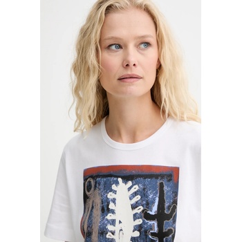 MUNTHE Памучна тениска munthe lack дамска в бяло 253110025360 (253110025360)