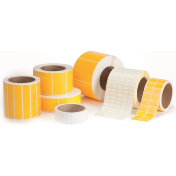 Partex PLT101074D8SM полиестерни етикети 101, 6x74 мм, матово сребро, 500 бр, за TTR, роля (PLT101074D8SM)