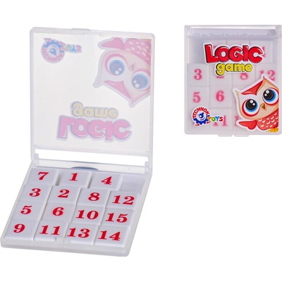 Logická hra Zoraď čísla od 1 do 15 v plastovej krabičke