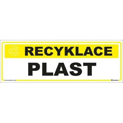 Recyklace - Plast, Samolepka, formát 290x100 mm, Samolepicí