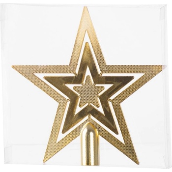 MagicHome Ozdoba 1 ks 19,5 cm hviezda na vianočný stromček Farba: strieborná