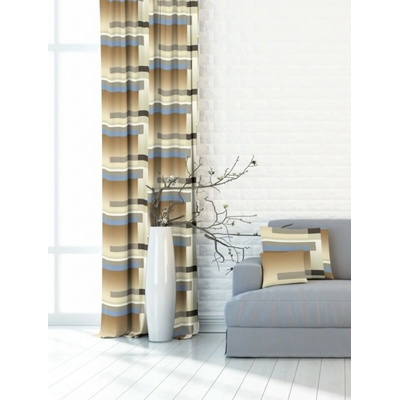 Výprodej dekoračného závesu, OXY Stripes modrý, 140 x 245 cm
