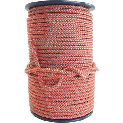 ENPRO Lano pletené bez jádra PPV 8 mm, 100 m, oranžovo-šedé