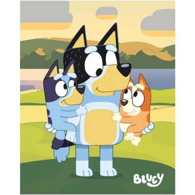 Halantex Dětská deka Bluey deka pejsci Táta Bingo Bluey