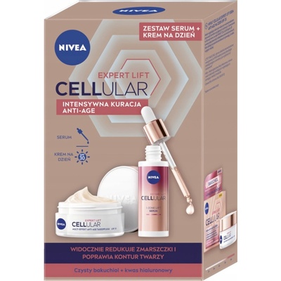 Nivea Cellular Expert Lift 3 zónové sérum, 30 ml + denní krém, 50 ml