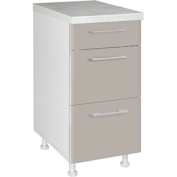 Matis Кухненски шкаф долен с три чекмеджета in mdf d40 3f кашмир гланц