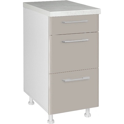 Matis Кухненски шкаф долен с три чекмеджета in mdf d40 3f кашмир гланц