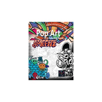 Graffiti pop art coloring book, coloring books for adults relaxation
