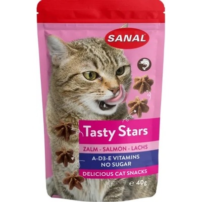 Sanal Лакомство Tasty Stars Salmon - с вкус на сьомга за котки, 40 гр, Холандия SC3881