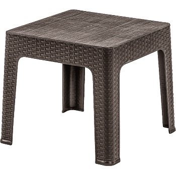 Horecano SA-Маса за шезлонг "RATTAN" 44x44xh41cm КАФЯВА (2593) (0151466)