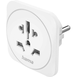 Hama Travel Adapter тип E и F, 3-пинов, универсален, от цял свят към Европа, бял (223462)