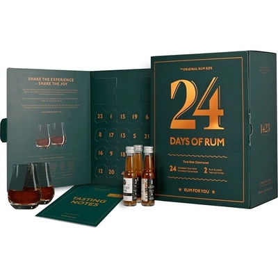 24 Days of Rum Rumový kalendár 2022 43,7% 24 x 0,02 l (dárčekové balenie kalendár a 2 poháre)