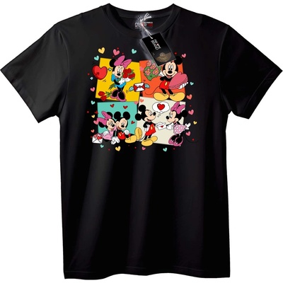 NOONEBRAND Тениска Mickey & Minnie Love - M, White