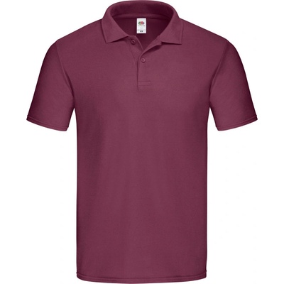 Fruit of the Loom polokošile Original polo krátký rukáv pánská Burgundová