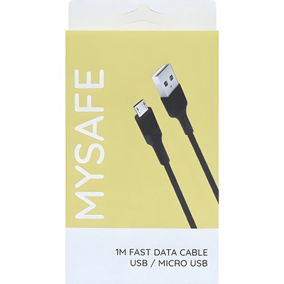 MySafe KP25592 MicroUSB 1m černý