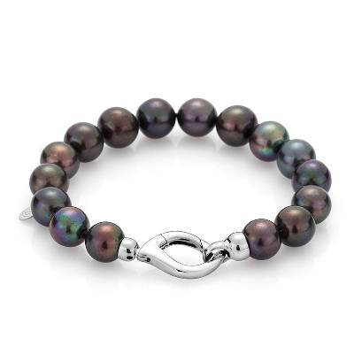 Гривна със сладководни черни перли R1174BB Swan