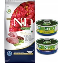 N&D GF Quinoa CAT Weight Mngmnt Lamb & Broccoli 5 kg