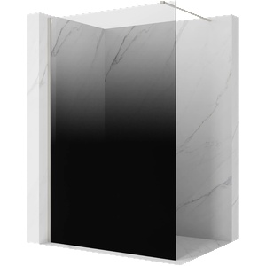 Mexen Kioto душ-панел Walk-in 120 x 200 cm, омбре черна 8 mm, четкан никел - 800-120-101-97-76 (800-120-101-97-76)