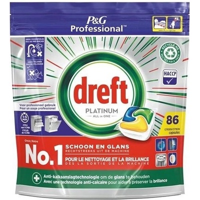 Dreft Platinum All in 1 kapsle do myčky 86 ks