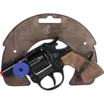 Policajný revolver kovový čierny 8 ránnný