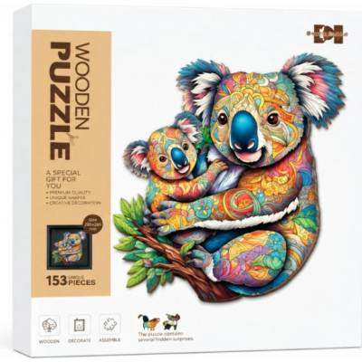Najkoberce Drevené Koala s rámikom 153 dielov