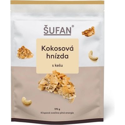 Šufan Kokosová hnízda s kešu 170 g – Zboží Dáma
