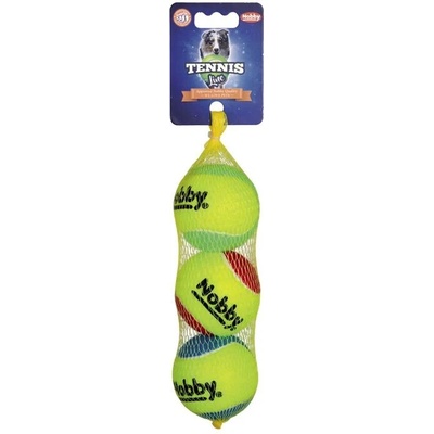 Nobby Tennis Line hračka tenisový loptičku farebný 6,5 cm 3 ks
