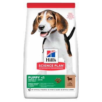 Hill's Hills Science Plan Puppy Medium Lamb & Rice агнешко и ориз за средни породи на възраст до 1 години; бременни и кърмещи кучета 2.5kg