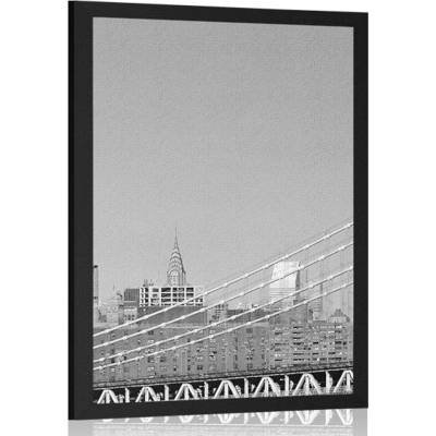 Plakát mrakodrapy v New Yorku v černobílém provedení - 40x60 silver