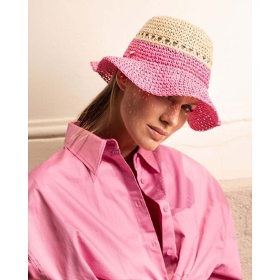 Дамска лятна bucket hat шапка HatYou | Натурален/Цикламен