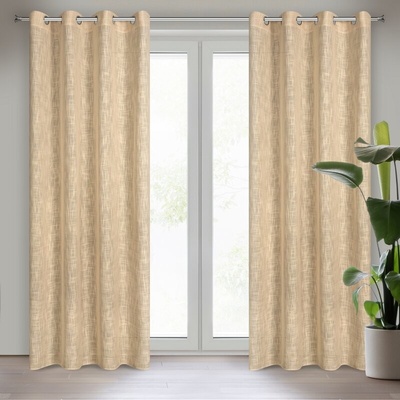 Takoy Závěs LIREN v eko stylu s ozdobnou vazbou 140 x 250 cm-HF-402430 | 140 x 250 cm