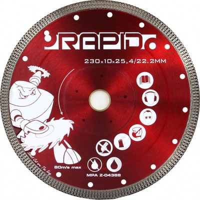 Mar-Pol Rapid Kotouč řezný diamantový 230 x 10 x 25,4 / 22,2 mm M08710