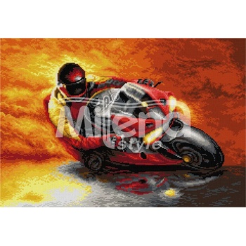 Milena Style Моторист - гоблен със схема конци dmc 1: 4