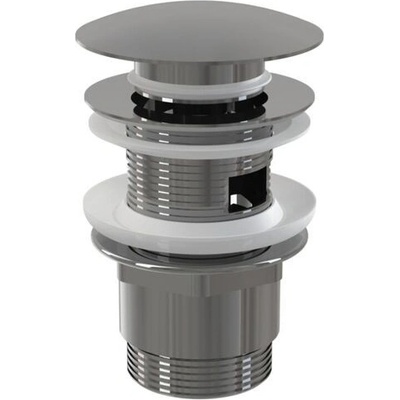 Alcadrain výpust umyvadlová click/clack 5/4", celokovová, s přepadem, velká zátka, chrom A390 – Zboží Dáma