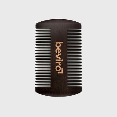 Be-Viro hrebeň na fúzy z hruškového dreva (Beard Comb)