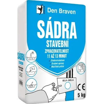 Sádra stavební 1 kg pytel bílá
