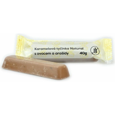 Natural Karamelová tyčinka s ovocím a arašidmi bez lepku 40 g