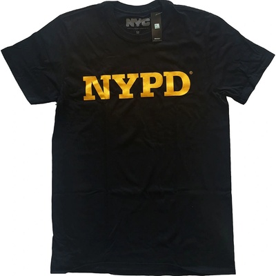 New York City tričko NYPD Text Logo čierne