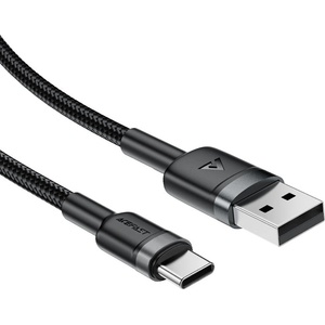 ACEFAST Кабел за данни / зареждане - Acefast C22-04 - USB към Type-C, Fast Charge, 3A, устойчив на прегъване, Nylon, 1.2m - Черен