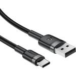 ACEFAST Кабел за данни / зареждане - Acefast C22-04 - USB към Type-C, Fast Charge, 3A, устойчив на прегъване, Nylon, 1.2m - Черен