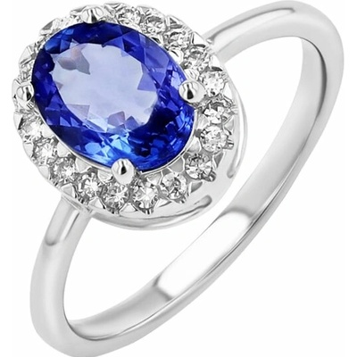 Eppi Tanzanitový prsten s diamanty Daffne R48092