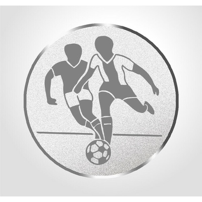 D2-A1/S Emblém pr.50mm FUTBAL strieborný 5 cm