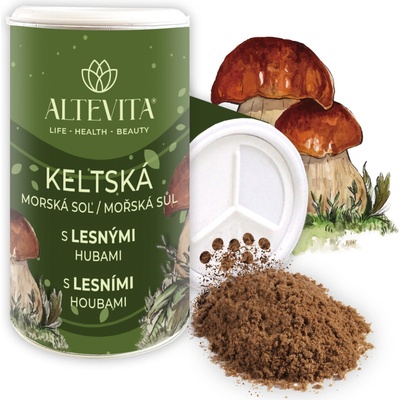 Altevita Keltská morská soľ s lesnými hubami 180g