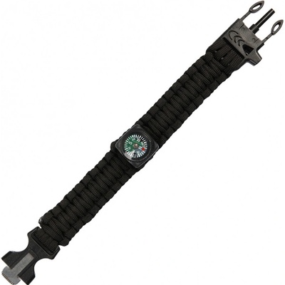 Paracord 101 Inc Survival Compass 9 - čierny