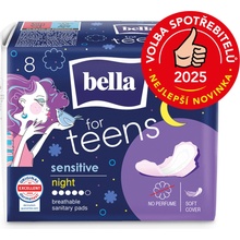 Bella For Teens Ultra Sensitive Night dámské vložky 8 ks