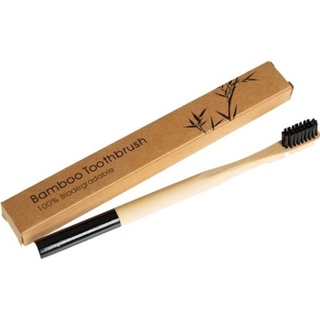 beUnik Bambusový kartáček na zuby černý soft