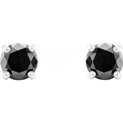 Eppi Náušnice s 0.5ct čiernymi diamantmi Ingrid E32076
